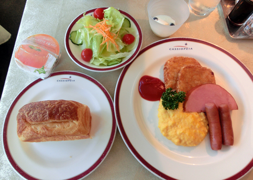 寝台特急カシオペア 朝食(洋食)